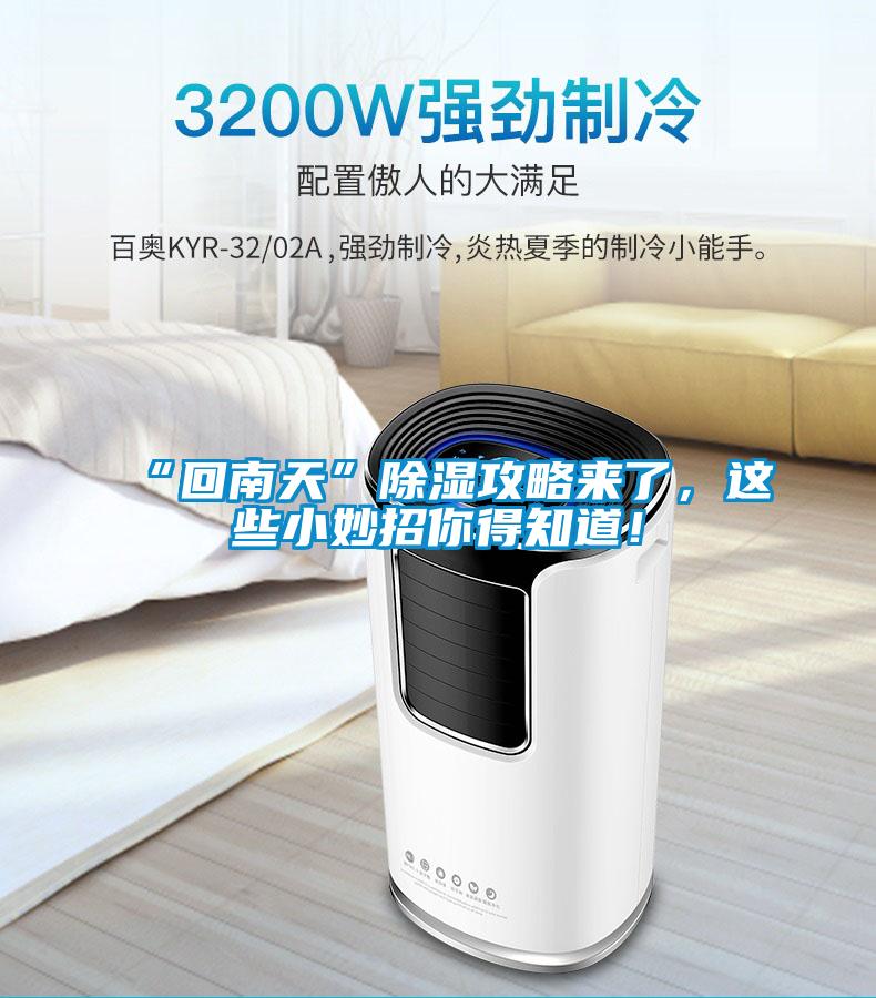 “回南天”除濕攻略來了，這些小妙招你得知道！