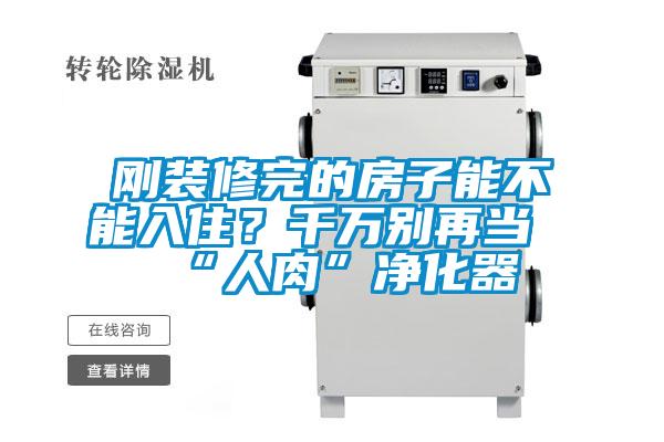 剛裝修完的房子能不能入??？千萬別再當“人肉”凈化器