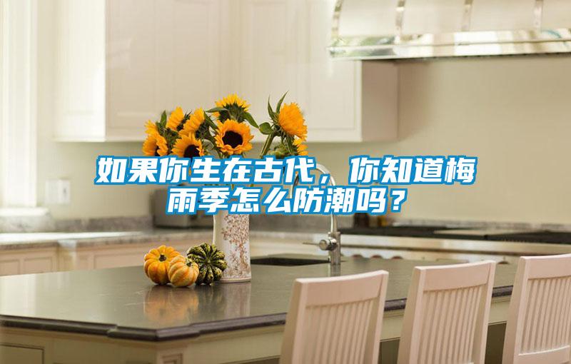 如果你生在古代，你知道梅雨季怎么防潮嗎？
