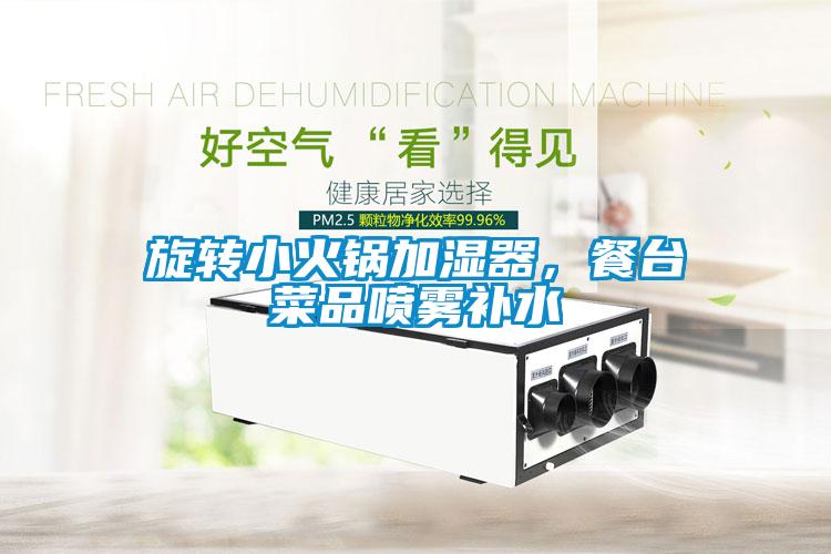 旋轉(zhuǎn)小火鍋加濕器，餐臺(tái)菜品噴霧補(bǔ)水