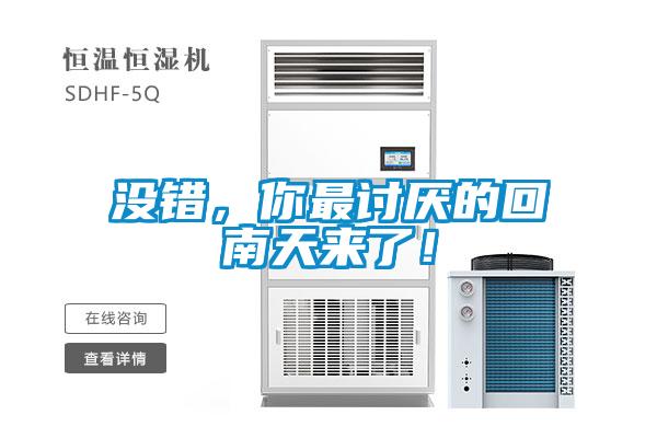 沒錯，你最討厭的回南天來了！