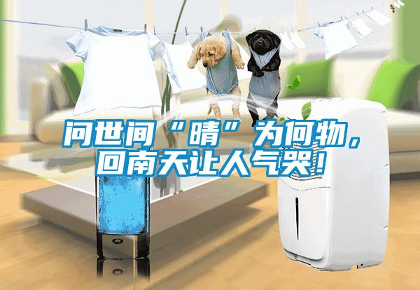 問世間“晴”為何物，回南天讓人氣哭！