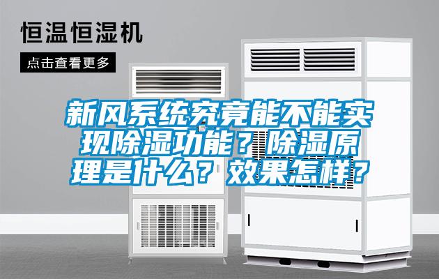 新風(fēng)系統(tǒng)究竟能不能實(shí)現(xiàn)除濕功能？除濕原理是什么？效果怎樣？