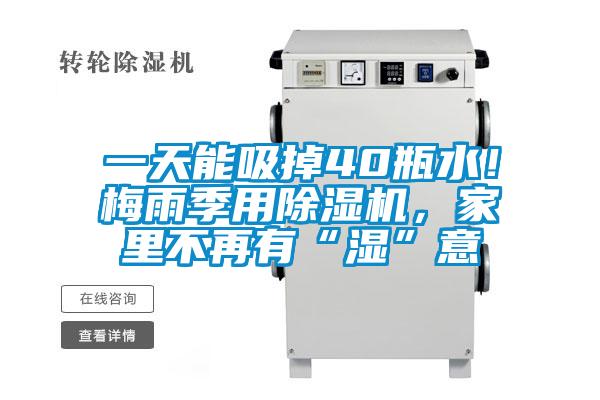 一天能吸掉40瓶水！梅雨季用除濕機，家里不再有“濕”意