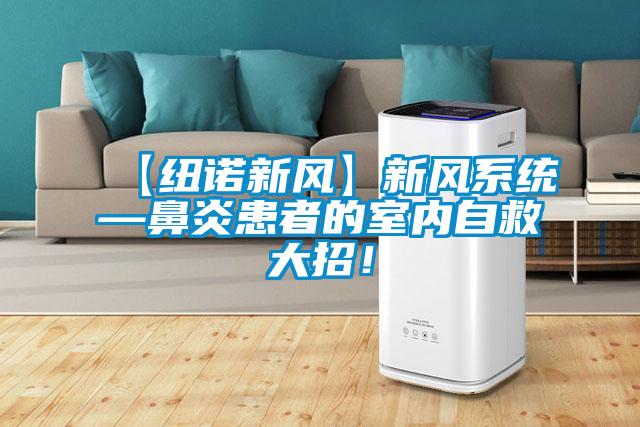 【紐諾新風】新風系統(tǒng)—鼻炎患者的室內自救大招！