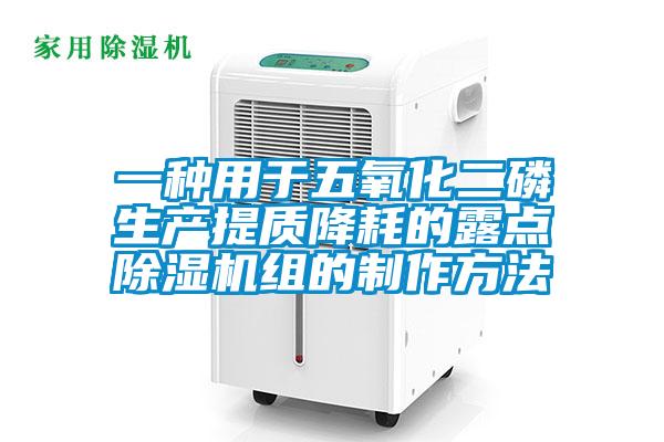 一種用于五氧化二磷生產(chǎn)提質降耗的露點除濕機組的制作方法