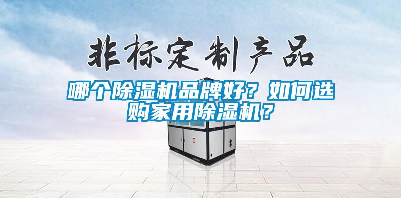 哪個除濕機品牌好？如何選購家用除濕機？