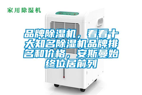 品牌除濕機，看看十大知名除濕機品牌排名和價格，安斯曼始終位居前列