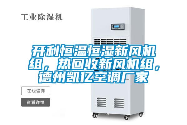 開利恒溫恒濕新風機組，熱回收新風機組，德州凱億空調(diào)廠家