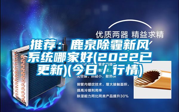 推薦:鹿泉除霾新風(fēng)系統(tǒng)哪家好(2022已更新)(今日/行情)