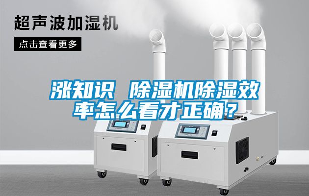 漲知識(shí) 除濕機(jī)除濕效率怎么看才正確？