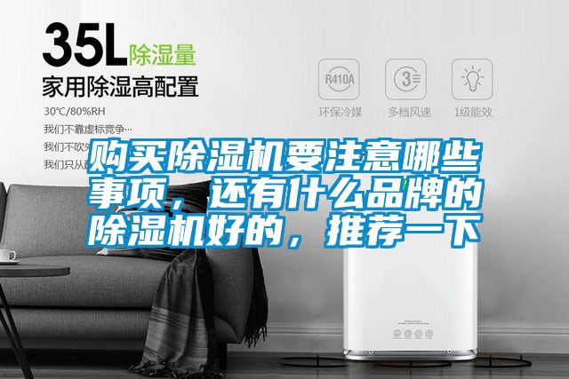 購買除濕機要注意哪些事項，還有什么品牌的除濕機好的，推薦一下