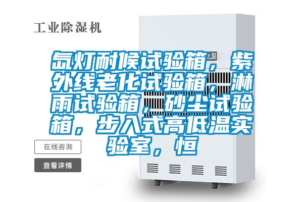 氙燈耐候試驗箱，紫外線老化試驗箱，淋雨試驗箱，砂塵試驗箱，步入式高低溫實驗室，恒