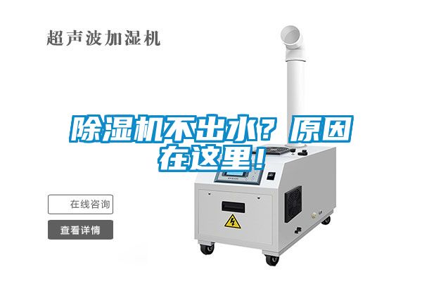 除濕機不出水？原因在這里！