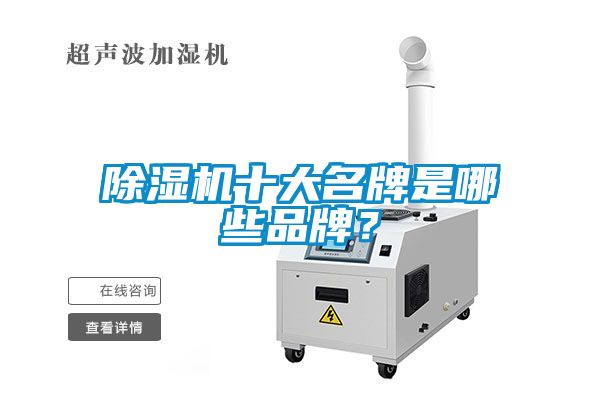 除濕機十大名牌是哪些品牌？