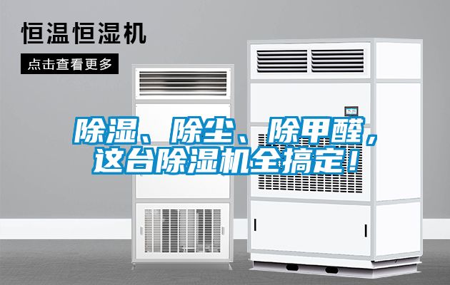 除濕、除塵、除甲醛，這臺(tái)除濕機(jī)全搞定！