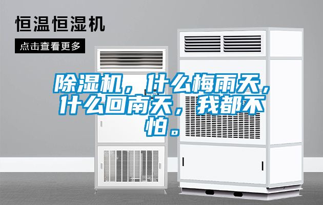 除濕機，什么梅雨天，什么回南天，我都不怕。