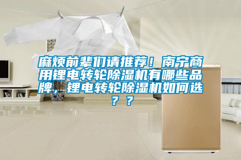 麻煩前輩們請推薦！南寧商用鋰電轉輪除濕機有哪些品牌，鋰電轉輪除濕機如何選？？